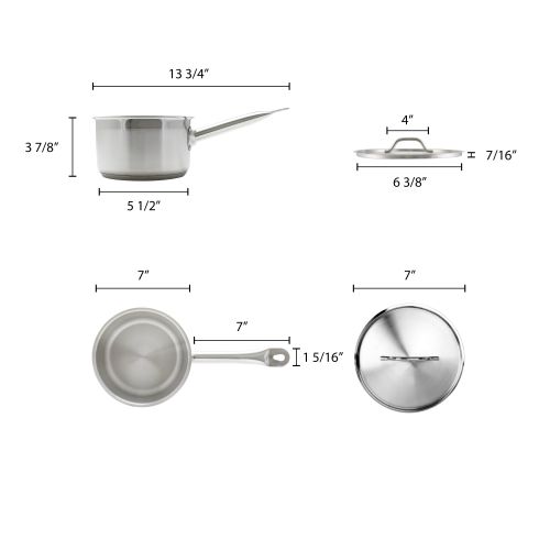  Thunder Group SLSSP020 Sauce Pan, 2-Quart