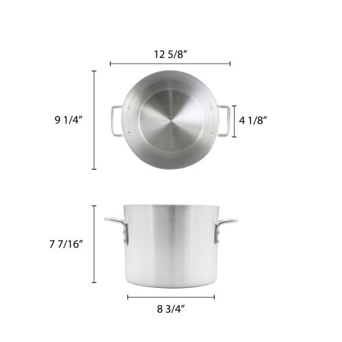  Thunder Group 8 QT ALUMINUM STOCK POT, 6MM HEAVY DUTY 1 Piece