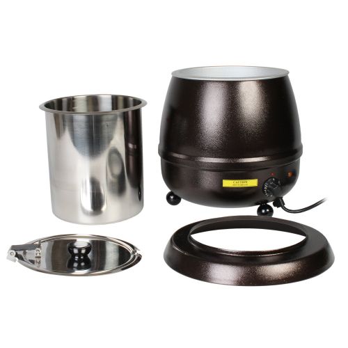  Excellante SEJ32000C 10-12-Quart Stainless-Steel Soup Warmer, Brown