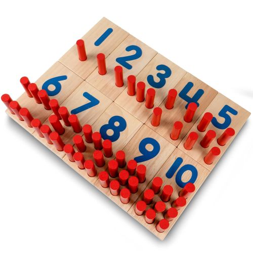  Excellerations 2.5 X 5 inches, Peg Number Boards Wooden, Counting Teaching Toy, Educational Toy, Preschool, Kids Toys (PEGNUMBD)