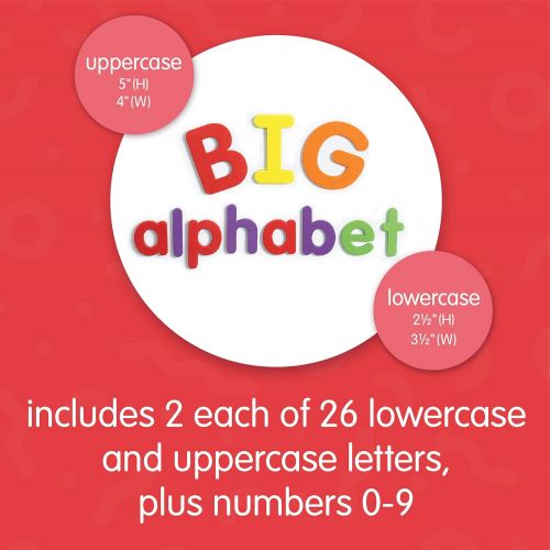  Excellerations Giant Foam Magnetic Alphabet Letters and Numbers, 114 Pieces, Educational, Preschool, Language, Kids Toys