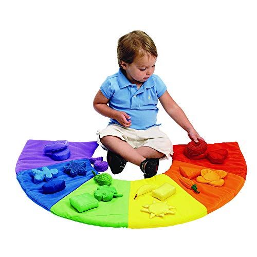  Excellerations Colorful Sorting and Counting Toy for Toddlers, 19 Plush Sorting Pieces and 1 Washable Plush 24”H x 36”W Floor mat, 18 Months and Up Kids Educational Toy