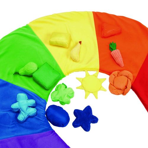  Excellerations Colorful Sorting and Counting Toy for Toddlers, 19 Plush Sorting Pieces and 1 Washable Plush 24”H x 36”W Floor mat, 18 Months and Up Kids Educational Toy