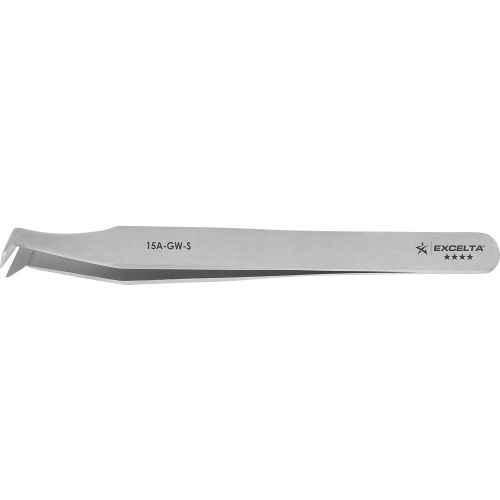  Excelta - 15A-GW-S - Tweezers - Cutting - Angulated - Three Star - SS, 0.1 Height, 0.39300000000000002 Wide, 4.5 Length