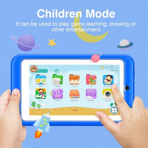  Excelvan Tablets for Kids, Andriod 6.0 Edition Tablet with 1GB RAM 8GB ROM and WiFi, 7 inch Android Tablet Dual Camera With Protective Case