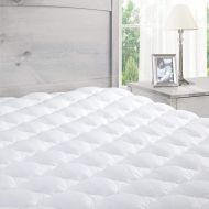 ExceptionalSheets Pillowtop Mattress Pad with Fitted Skirt - Extra Plush Topper Found in Marriott Hotels - Made in the USA, Twin Size