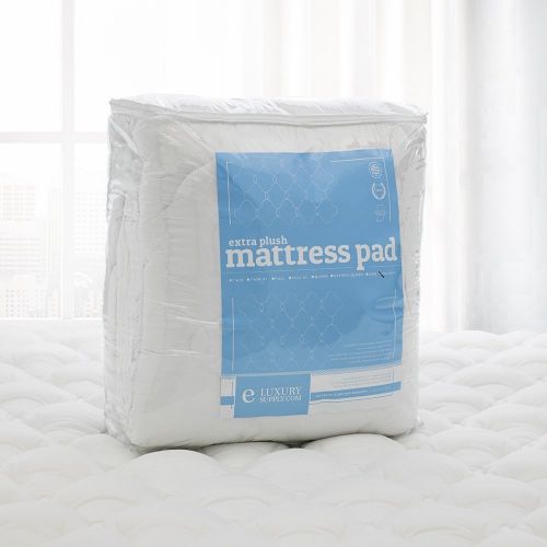  ExceptionalSheets Mattress Pad with Fitted Skirt - Extra Plush Topper Found in Luxury Hotels - Made in the USA, Full XL