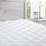 ExceptionalSheets Pillowtop Mattress Pad with Fitted Skirt - Extra Plush Topper Found in Marriott Hotels - Made in the USA, King Size