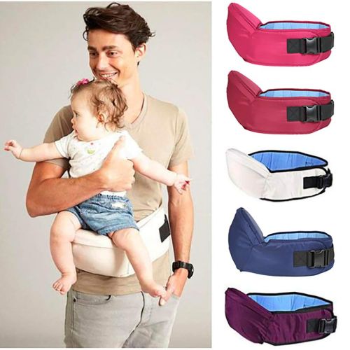  Excursion Home Baby Hip Seat Carrier - Baby Waist Seat with Adjustable Strap and Storage Pocket - Lightweight Baby Carrier Waist Stool Convinient Baby Front Carrier - Perfect for Travel (Dark Blu
