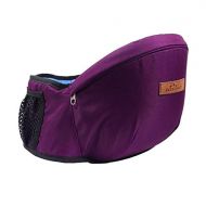 Excursion Home Baby Hip Seat Carrier - Baby Waist Seat with Adjustable Strap and Storage Pocket - Lightweight Baby Carrier Waist Stool Convinient Baby Front Carrier - Perfect for Travel (Purple)