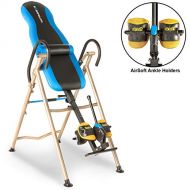 EXERPEUTIC Inversion Table with AIRSOFT NO PINCH Ankle Holders, SURELOCK Safety Ratchet System, and Lumbar Support