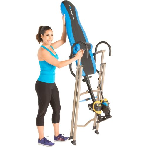  EXERPEUTIC Inversion Table with AIRSOFT NO PINCH Ankle Holders, SURELOCK Safety Ratchet System, and Lumbar Support