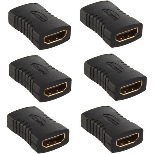  [아마존베스트]Exgoofit HDMI Female to HDMI Female Coupler Connector Pack 6pcs Adapter Extender F/F High Speed