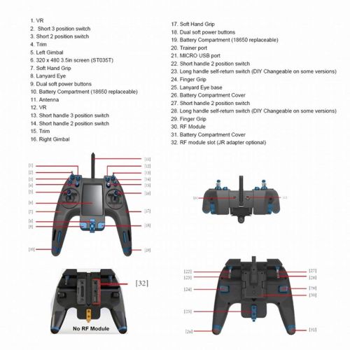  Exiao Flysky FS-NV14 2.4G 14CH Nirvana Remote Controller Transmitter Open Source with iA8X RX for FPV Racing Drone RC Helicopter