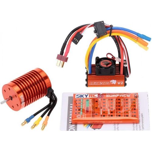  Exiron Brand SKYRC 13T 3000KV Brushless Motor+60A Brushless ESC with 5V2A BEC Linear Mode+Program Card Combo Set for 110 RC Car