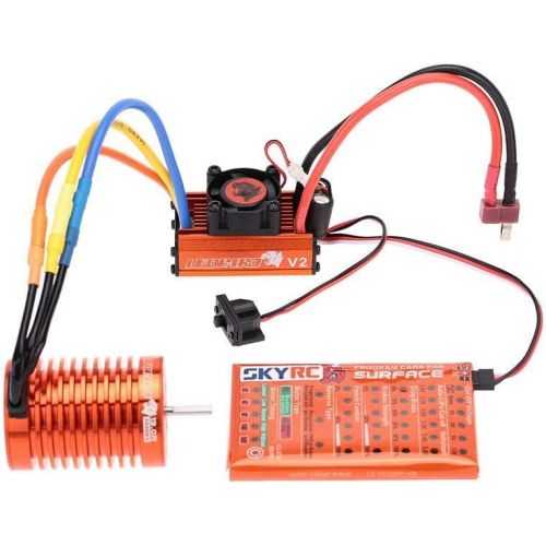  Exiron Brand SKYRC 13T 3000KV Brushless Motor+60A Brushless ESC with 5V2A BEC Linear Mode+Program Card Combo Set for 110 RC Car