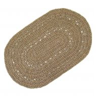 Exotiflora Thick Oval Area Jute Rug - Crocheted by Hand - 27 x 40: Gateway