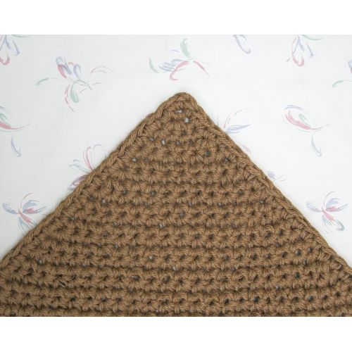  Exotiflora Triangular Jute Corner Area Rug - Handmade Crochet Triangle Pet Mat: Gateway