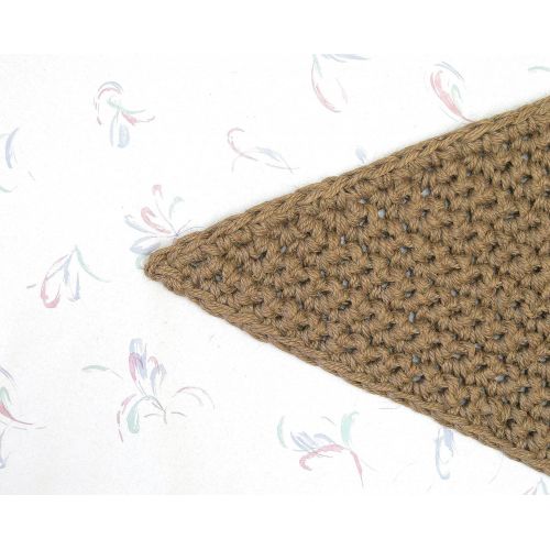  Exotiflora Triangular Jute Corner Area Rug - Handmade Crochet Triangle Pet Mat: Gateway