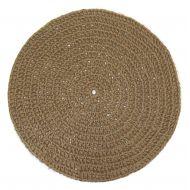 Exotiflora Round Jute Area Rug - Minimalist - Handmade Crochet with Natural Fiber - 35: Gateway