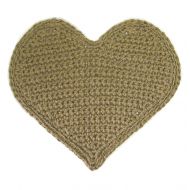 Exotiflora Area Jute Rug - Heart Shaped - Natural Fiber - Handmade Crochet - 26 x 21: Gateway