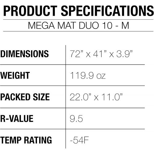  Exped MegaMat Duo 10 Insulated Self-Inflating Sleeping Pad