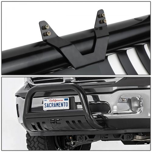  For Ford F150/250/Expedition Light Duty 3 inches Black Bumper Push Bull Bar + Skid Plate + Relocation Kit