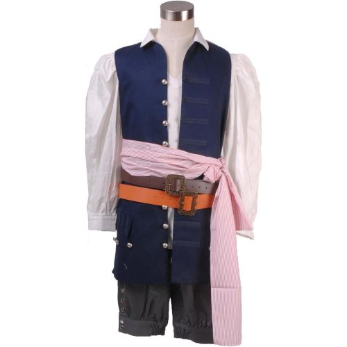  Expeke Mens Pirates Cosplay Jack Captain Vest Costume