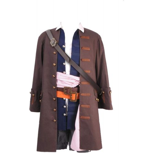  Expeke Mens Pirates Cosplay Jack Captain Vest Costume