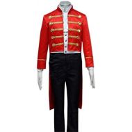 Expeke Mens Red Suit for Barnum Show Halloween Cosplay Costume