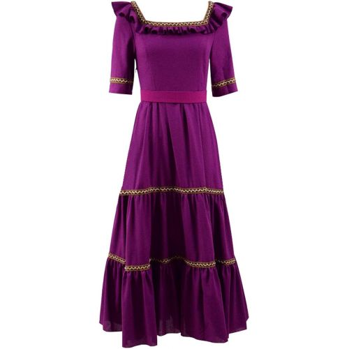  Expeke Women Purple Dress Costume Mama Cosplay