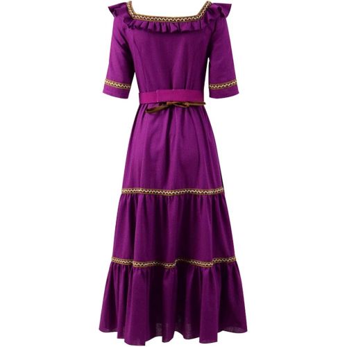  Expeke Women Purple Dress Costume Mama Cosplay