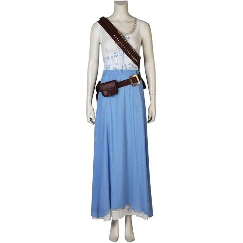  Expeke Women Blue Long Dress Costume for Dolores Cosplay Costume