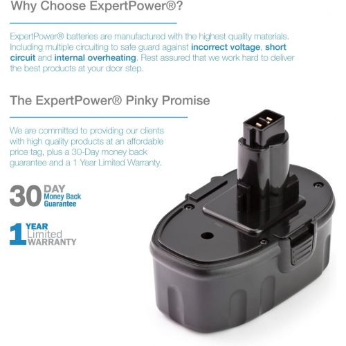 ExpertPower 14.4v 1500mAh NiCd Battery for Dewalt DW9094 DW9091 DC9091 DE9038 DE9091 DE9092 DE9094 DE9502