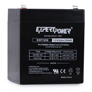 ExpertPower EXP1250 12V 5Ah Home Alarm Battery with F1 Terminals // Chamberlain / LiftMaster / Craftsman 4228 Replacement Battery for Battery Backup Equipped Garage Door Openers