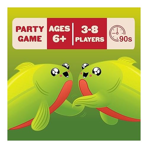  Exploding Kittens Happy Salmon - Easter-Themed Card Game for Family Fun - 3-6 Players, Ages 6+ - Quick 90-Second Rounds