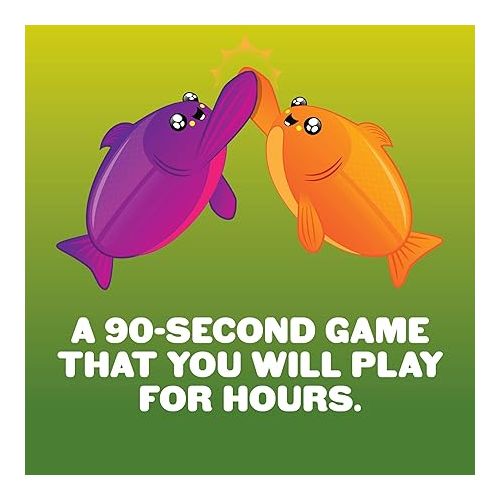  Exploding Kittens Happy Salmon - Easter-Themed Card Game for Family Fun - 3-6 Players, Ages 6+ - Quick 90-Second Rounds