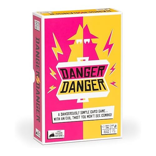  Danger Danger by Exploding Kittens: A 10 Minute Team Card Game - Outwit, Outplay, Outscore! - Ages 7+ - Family Card Game