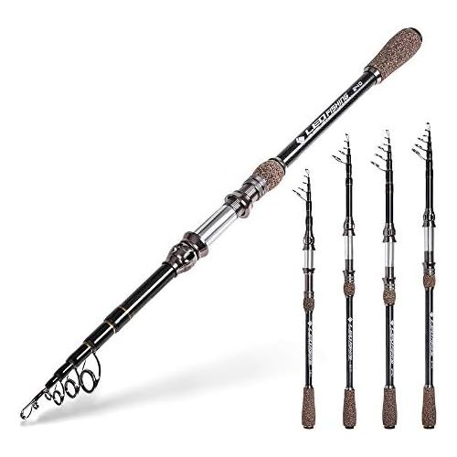  [아마존베스트]Explopur 1.8m Sea Fishing Rod - Telescopic Carbon Fishing Rod Ultralight Travel Rod with Cork Handle