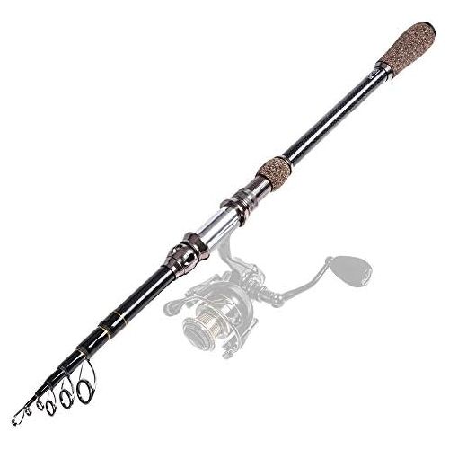  [아마존베스트]Explopur 1.8m Sea Fishing Rod - Telescopic Carbon Fishing Rod Ultralight Travel Rod with Cork Handle