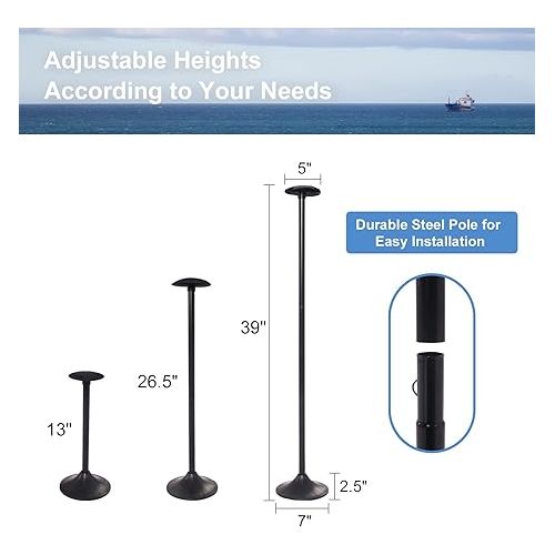  Explore Land Adjustable Boat Cover Support Pole with Straps for V Hull Boat Jon Boat Pontoon Boat