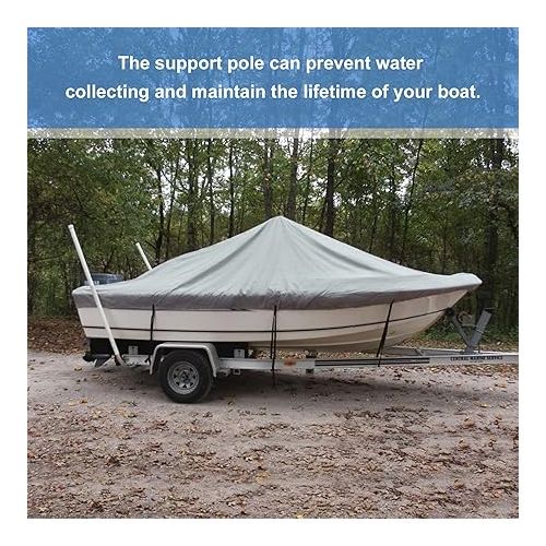  Explore Land Adjustable Boat Cover Support Pole with Straps for V Hull Boat Jon Boat Pontoon Boat