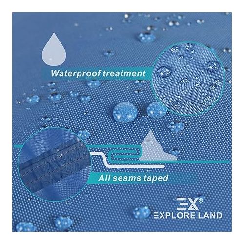  Explore Land Trailerable Waterproof Boat Cover Fits 14'-16'Long Beam Width up to 76