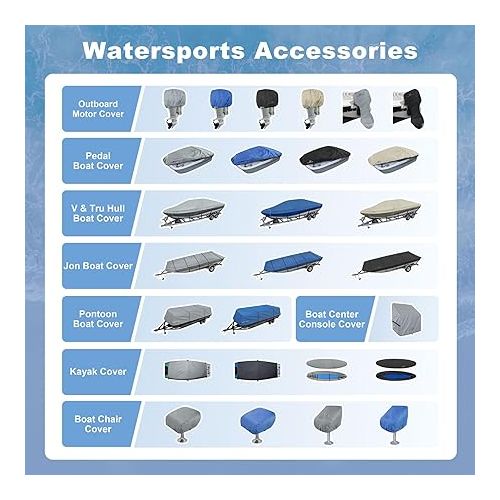  Explore Land Fade Resistant Pedal Boat Cover - Waterproof 600D Heavy Duty Outdoor 3 or 5 Person Paddle Boat Protector, Grey