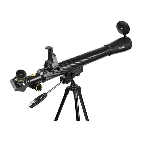  National Geographic 50mm Astronomical Refractor Telescope with Fully Coated Optics Adjustable Tripod and Astronomy App for Young Astronomers and Adult Sky Watchers