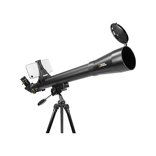  National Geographic 50mm Astronomical Refractor Telescope with Fully Coated Optics Adjustable Tripod and Astronomy App for Young Astronomers and Adult Sky Watchers