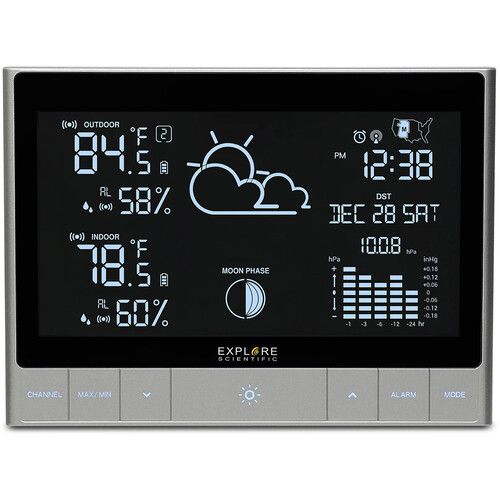  Explore Scientific CrystalVision Advanced Weather Station with LED Touch Keys