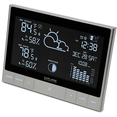  Explore Scientific CrystalVision Advanced Weather Station with LED Touch Keys