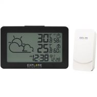 Explore Scientific Large Display Weather Station with Temperature and Humidity (Black)