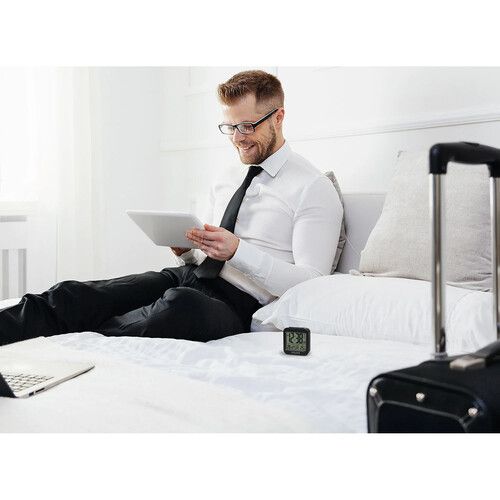  Explore Scientific Travel Alarm with Radio-Controlled Clock and Indoor Temperature Display